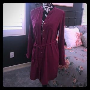 Silky Banana Republic shirt dress